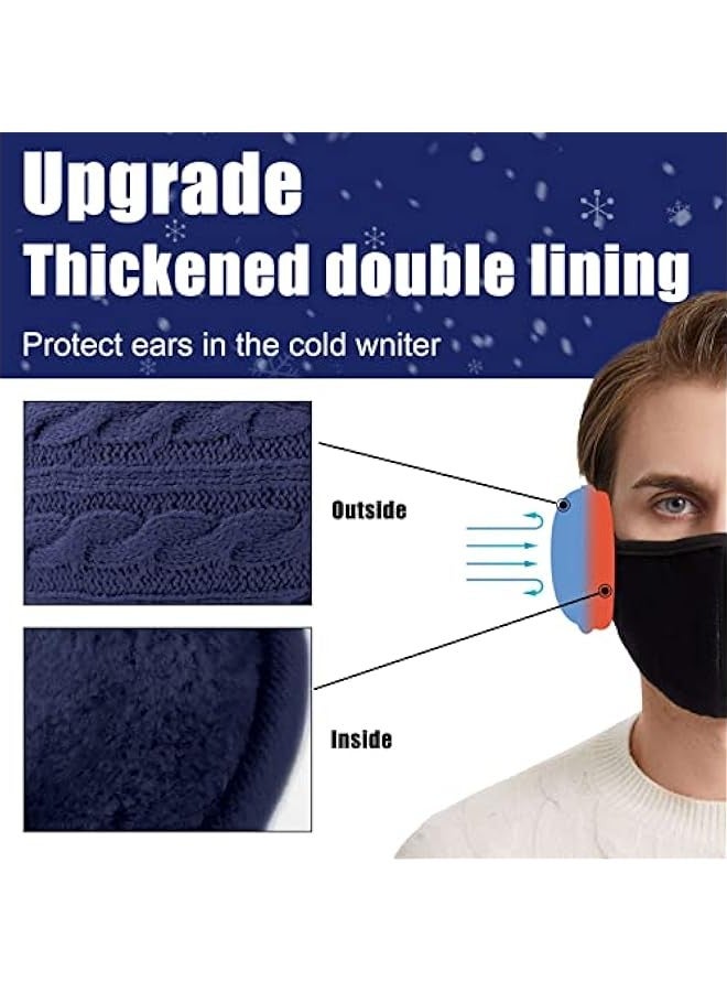 سدادات أذن للرجال والنساء في فصل الشتاء، سدادات أذن من الصوف لتدفئة الأذن في فصل الشتاء البارد قابلة للتعديل - Image 2